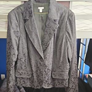 Apt. 9 Charcoal Patterned Women's Blazer